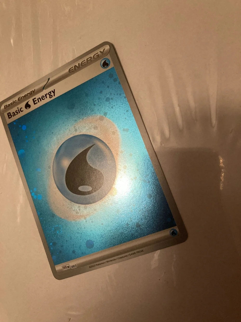 Pokemon Water Basic Energy Holo Blue Silver